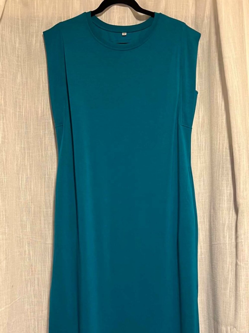Anrabess Sleeveless maxi Dress Crew Neck Pockets Lake Blue/Teal Size XL